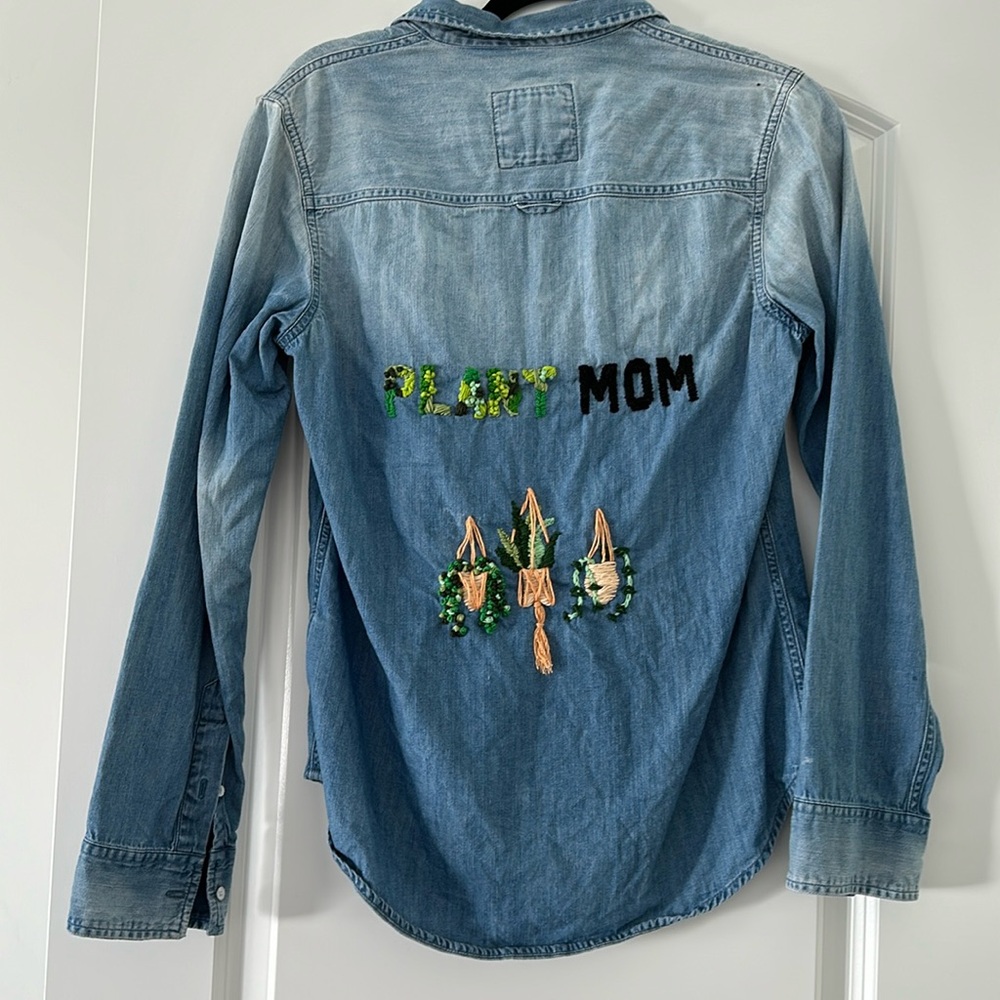 Custom Plant Mom embroidered Abercrombie and Fitch